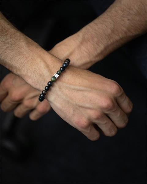 Armband mit 8 mm Tigerauge-Stein - Gem Evergreen